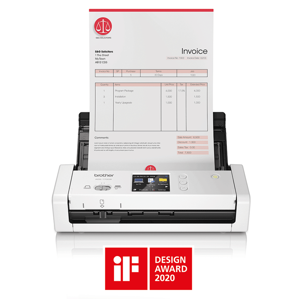 ADS-1700W Smart, Compact Document Scanner 4